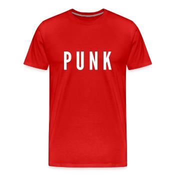 punk - Men's Premium Organic T-Shirt - red - Front - Damien (186cm)