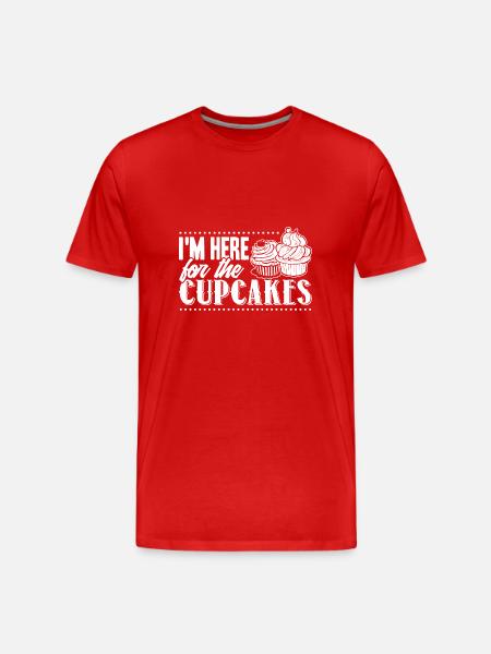 Baker Baker Loves Cupcakes - Men's Premium Organic T-Shirt - red