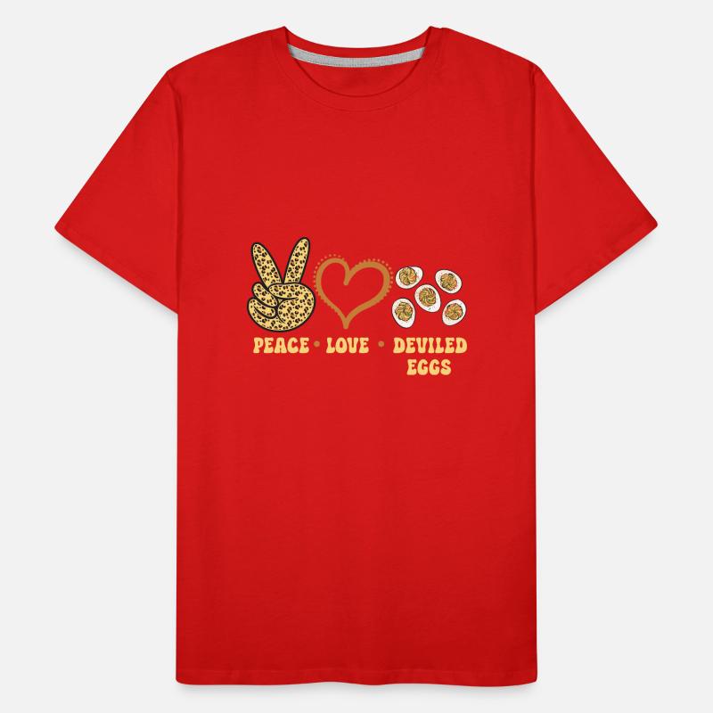 Gefüllte Eier Deviled Eggs Männer Premium Bio T-Shirt