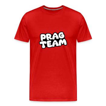 L’équipe de Prague - T-shirt bio Premium Homme - rouge - Devant - Damien (186cm)