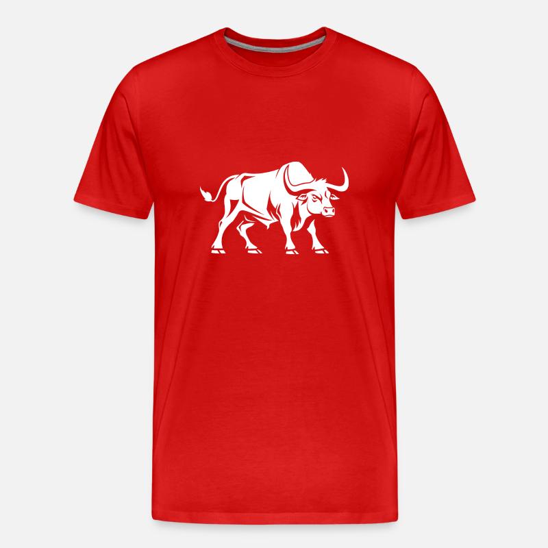 Stier - Männer Premium Bio T-Shirt - Rot