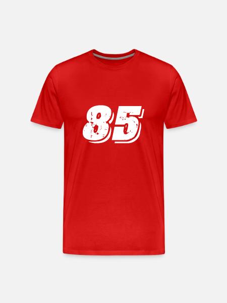 85 number symbol - Men's Premium Organic T-Shirt - red