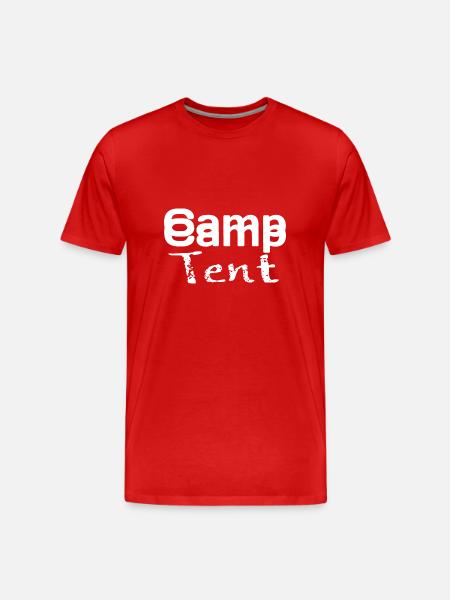Camp Tent - Men's Premium Organic T-Shirt - red
