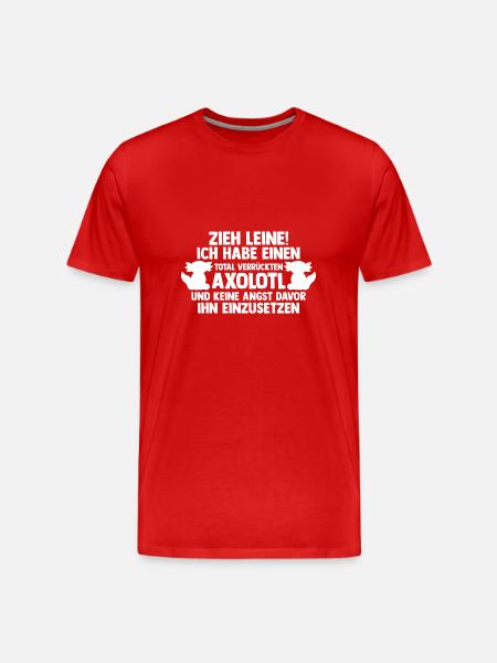 Axolotl - Männer Premium Bio T-Shirt - Rot