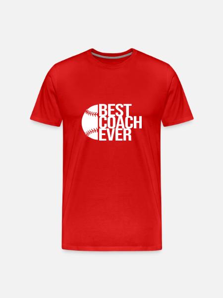 Baseball Coach - Men's Premium Organic T-Shirt - red