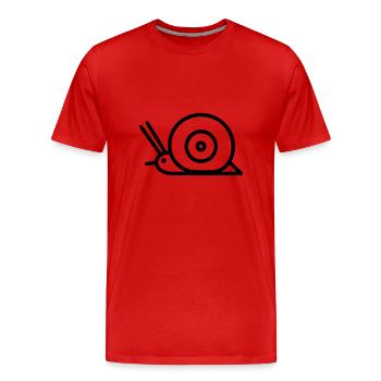 Snail - Men's Premium Organic T-Shirt - red - Front - Damien (186cm)