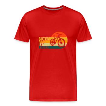 Guter Rad ist teuer - Männer Premium Bio T-Shirt - Rot - Vorne - Damien (186cm)