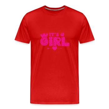 It´s a girl - Männer Premium Bio T-Shirt - Rot - Vorne - Damien (186cm)