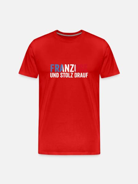 French French France - Men's Premium Organic T-Shirt - red
