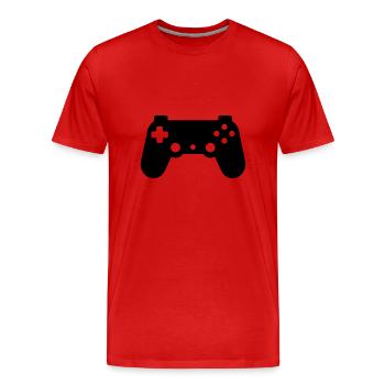 Video games controller - Men's Premium Organic T-Shirt - red - Front - Damien (186cm)