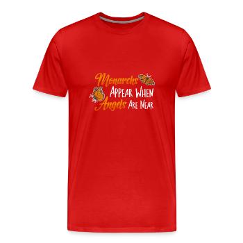 Monarque papillon monarque américain papillon monarque - T-shirt bio Premium Homme - rouge - Devant - Damien (186cm)