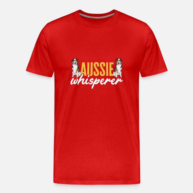 Miniature Australian Shepherd - Männer Premium Bio T-Shirt - Rot