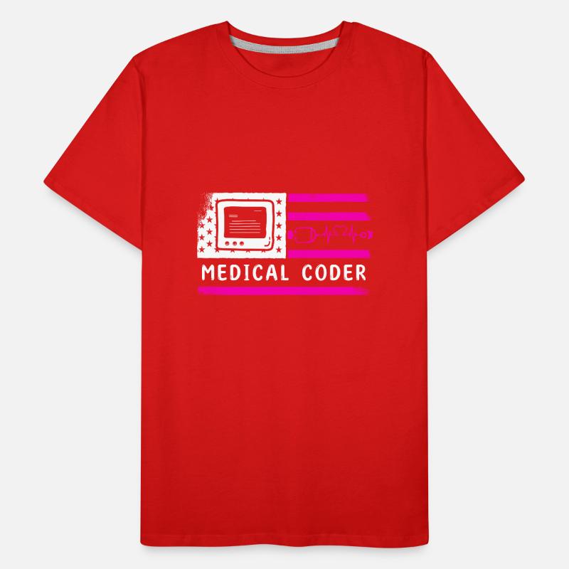 Medical Coder Coding Specialist Men's Premium Organic T-Shirt