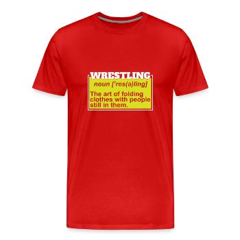 Définition de la lutte Pro Wrestler Fan Wrestling - T-shirt bio Premium Homme - rouge - Devant - Damien (186cm)