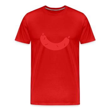 Merguez - Men's Premium Organic T-Shirt - red - Front - Damien (186cm)