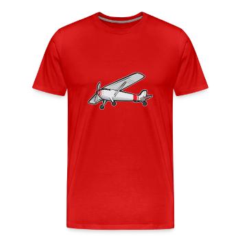 Modèle d’avion télécommandé - T-shirt bio Premium Homme - rouge - Devant - Damien (186cm)