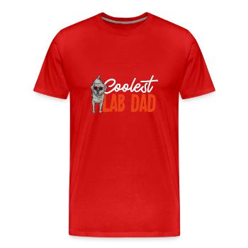 Silver Labrador Retriever Silver Lab - Men's Premium Organic T-Shirt - red - Front - Damien (186cm)