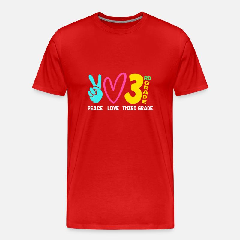 3. Klasse - Männer Premium Bio T-Shirt - Rot