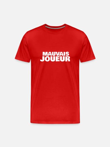 mauvais joueur - T-shirt bio Premium Homme - rouge