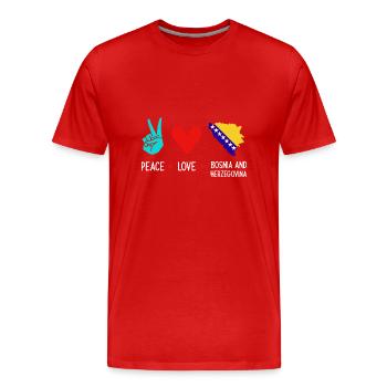 Bosnie-Herzégovine Drapeau Bosnie - T-shirt bio Premium Homme - rouge - Devant - Damien (186cm)