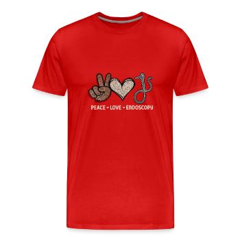 Gastro-entérologie Endoscopie Coloscopie - T-shirt bio Premium Homme - rouge - Devant - Damien (186cm)