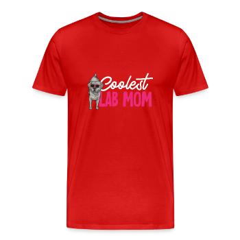 Silver Labrador Retriever Silver Lab - Men's Premium Organic T-Shirt - red - Front - Damien (186cm)