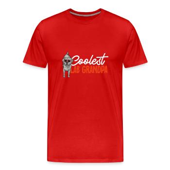 Silver Labrador Retriever Silver Lab - Men's Premium Organic T-Shirt - red - Front - Damien (186cm)
