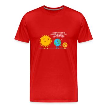 Sonnensystem Universum - Männer Premium Bio T-Shirt - Rot - Vorne - Damien (186cm)