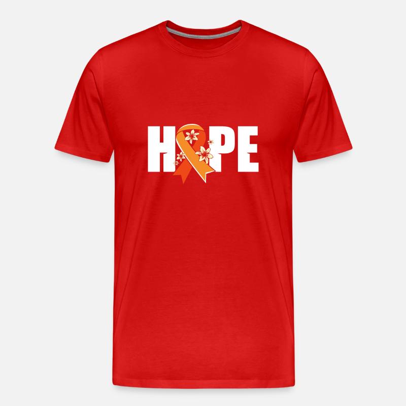 Leukämie Bewusstsein - Männer Premium Bio T-Shirt - Rot