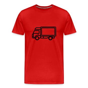 Camion - T-shirt bio Premium Homme - rouge - Devant - Damien (186cm)