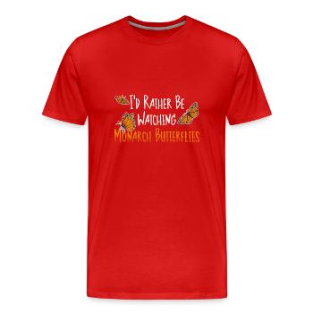 Monarque papillon monarque américain papillon monarque - T-shirt bio Premium Homme - rouge - Devant - Damien (186cm)