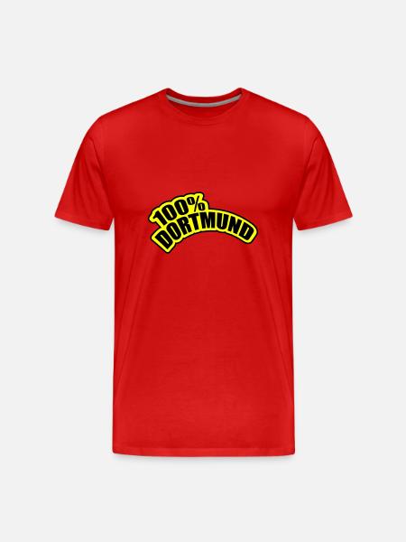 Dortmund Stadt 100% - Männer Premium Bio T-Shirt - Rot