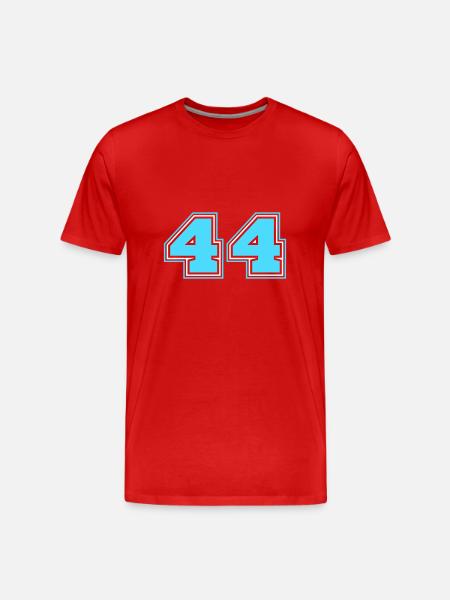 44 Number number - Men's Premium Organic T-Shirt - red
