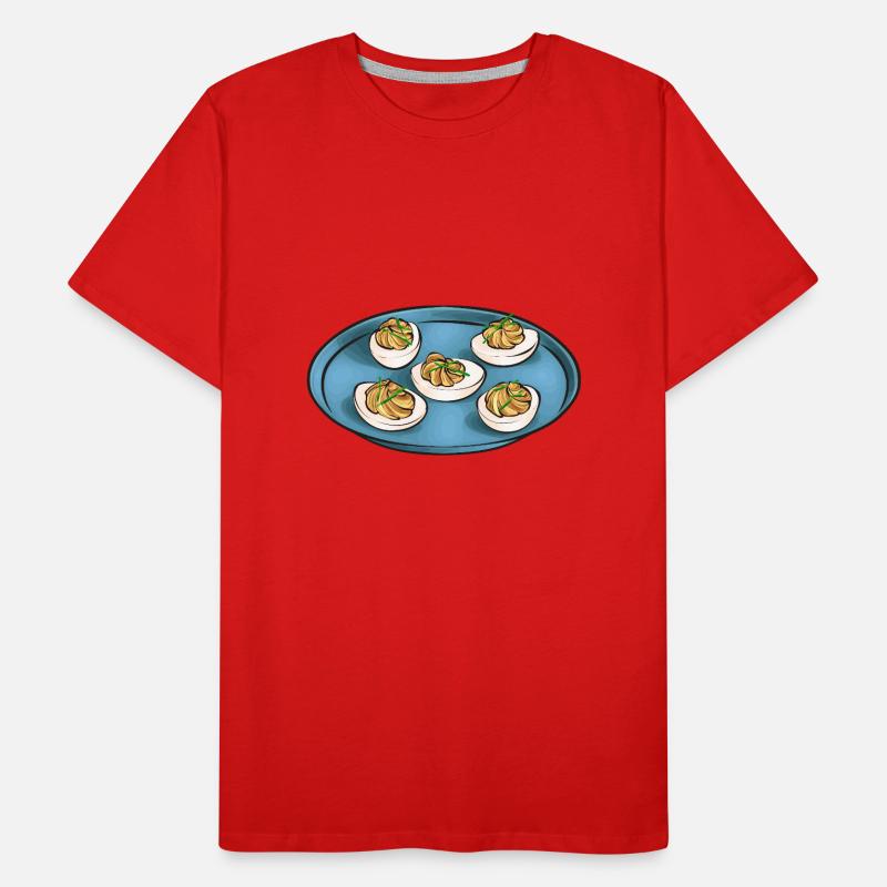 Gefüllte Eier Deviled Eggs Männer Premium Bio T-Shirt