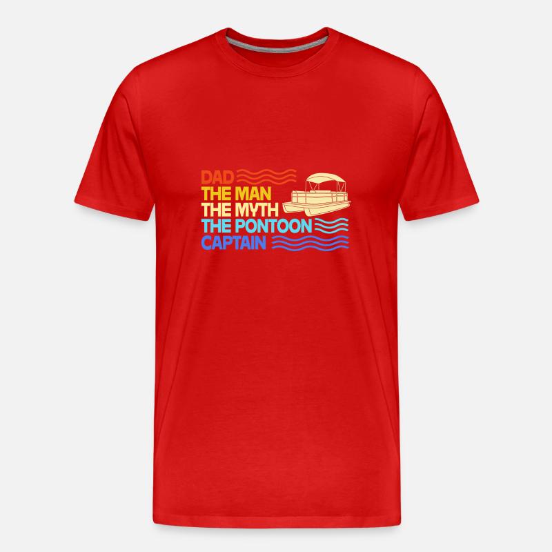 Pontonboot Boot Boote - Männer Premium Bio T-Shirt - Rot