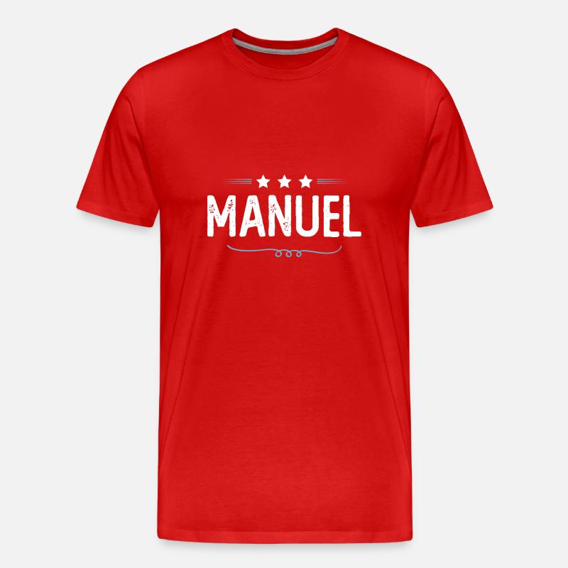 Manuel - Männer Premium Bio T-Shirt - Rot