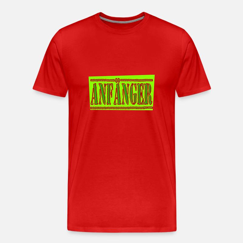anfänger hell - Männer Premium Bio T-Shirt - Rot