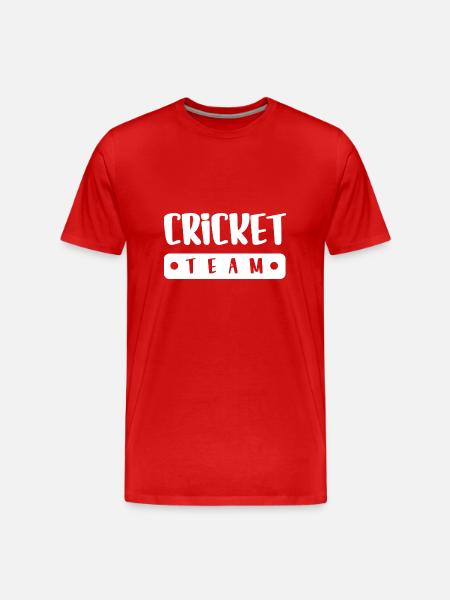 Cricket Team - Men's Premium Organic T-Shirt - red