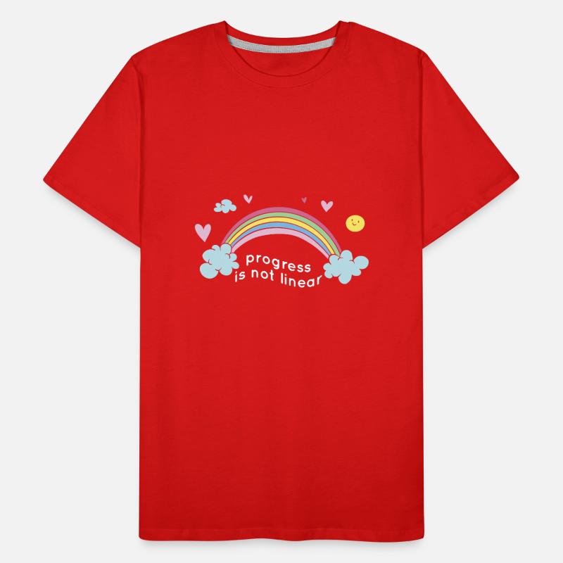ABA Therapist Sped Teacher Progress Is Not Linear Männer Premium Bio T-Shirt