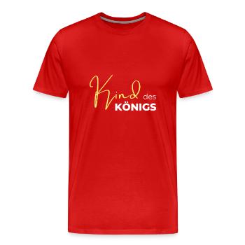 Kind des Königs - Männer Premium Bio T-Shirt - Rot - Vorne - Damien (186cm)