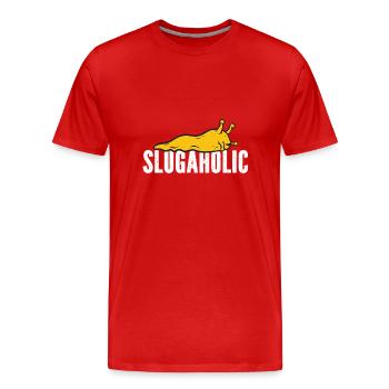 Banana Snail Snail - Men's Premium Organic T-Shirt - red - Front - Damien (186cm)