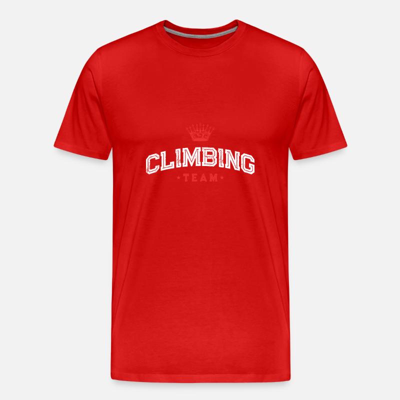 Climbing Team Klettern Sport - Männer Premium Bio T-Shirt - Rot