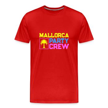 Mallorca Party Crew - T-shirt bio Premium Homme - rouge - Devant - Damien (186cm)