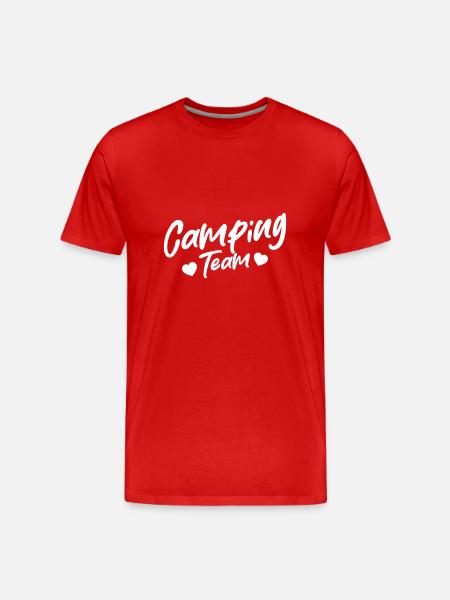 Camping Team Heart Love - Men's Premium Organic T-Shirt - red