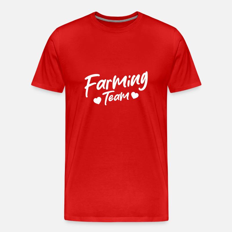 Farming Team Herz Liebe - Männer Premium Bio T-Shirt - Rot