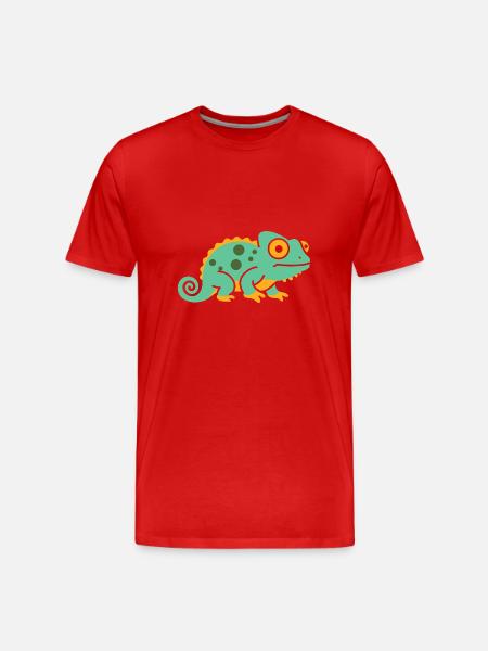 Chamäleon - Männer Premium Bio T-Shirt - Rot