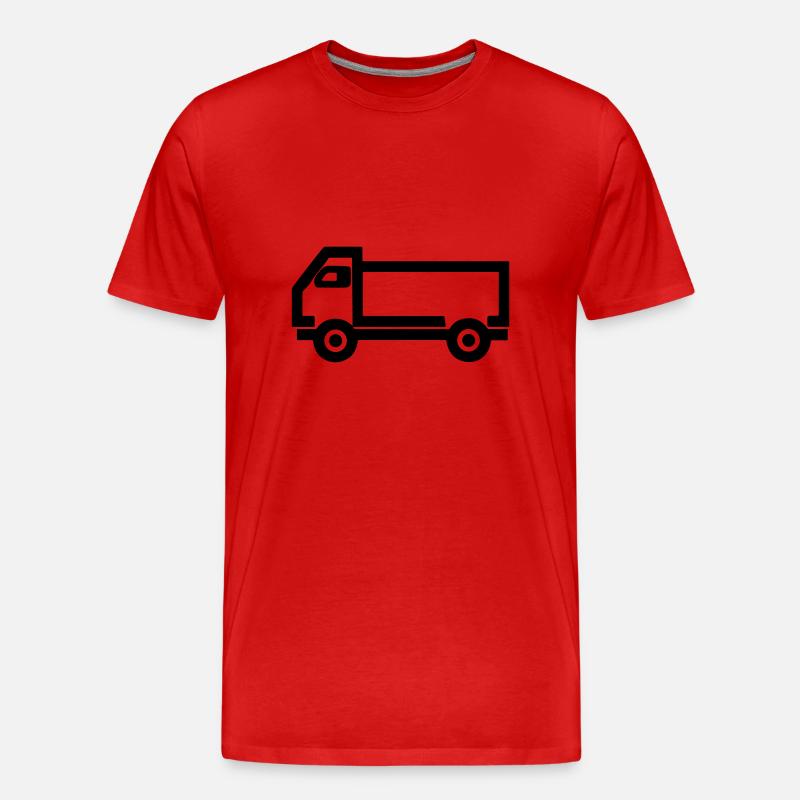 Lkw - Männer Premium Bio T-Shirt - Rot