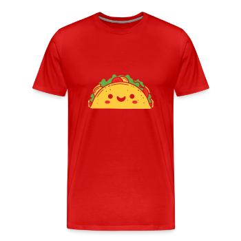 Tacos - Männer Premium Bio T-Shirt - Rot - Vorne - Damien (186cm)