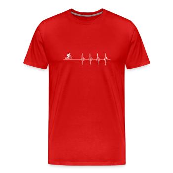 La bouée de sauvetage du cycliste - T-shirt bio Premium Homme - rouge - Devant - Damien (186cm)