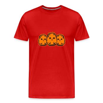 Hérisson Mignon Mignon Bébé - T-shirt bio Premium Homme - rouge - Devant - Damien (186cm)